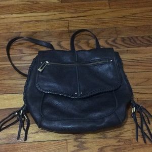 Sanctuary Black Leather Satchel